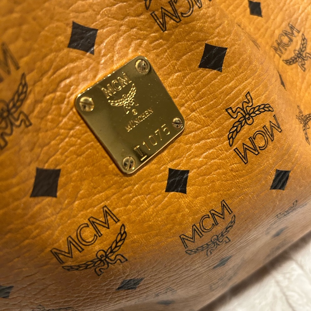 MCM Cognac Visetos Monogram Hobo Bag - Picture 5 of 12